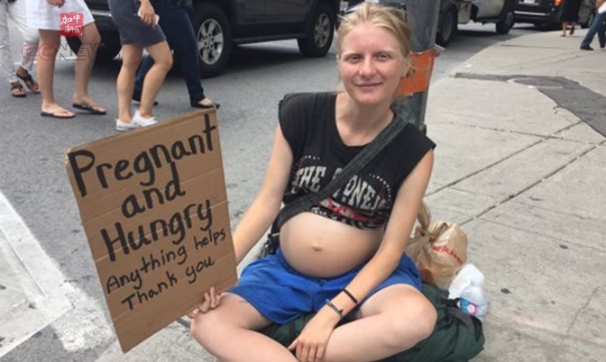 看加拿大多伦多市流落街头的怀孕妇女